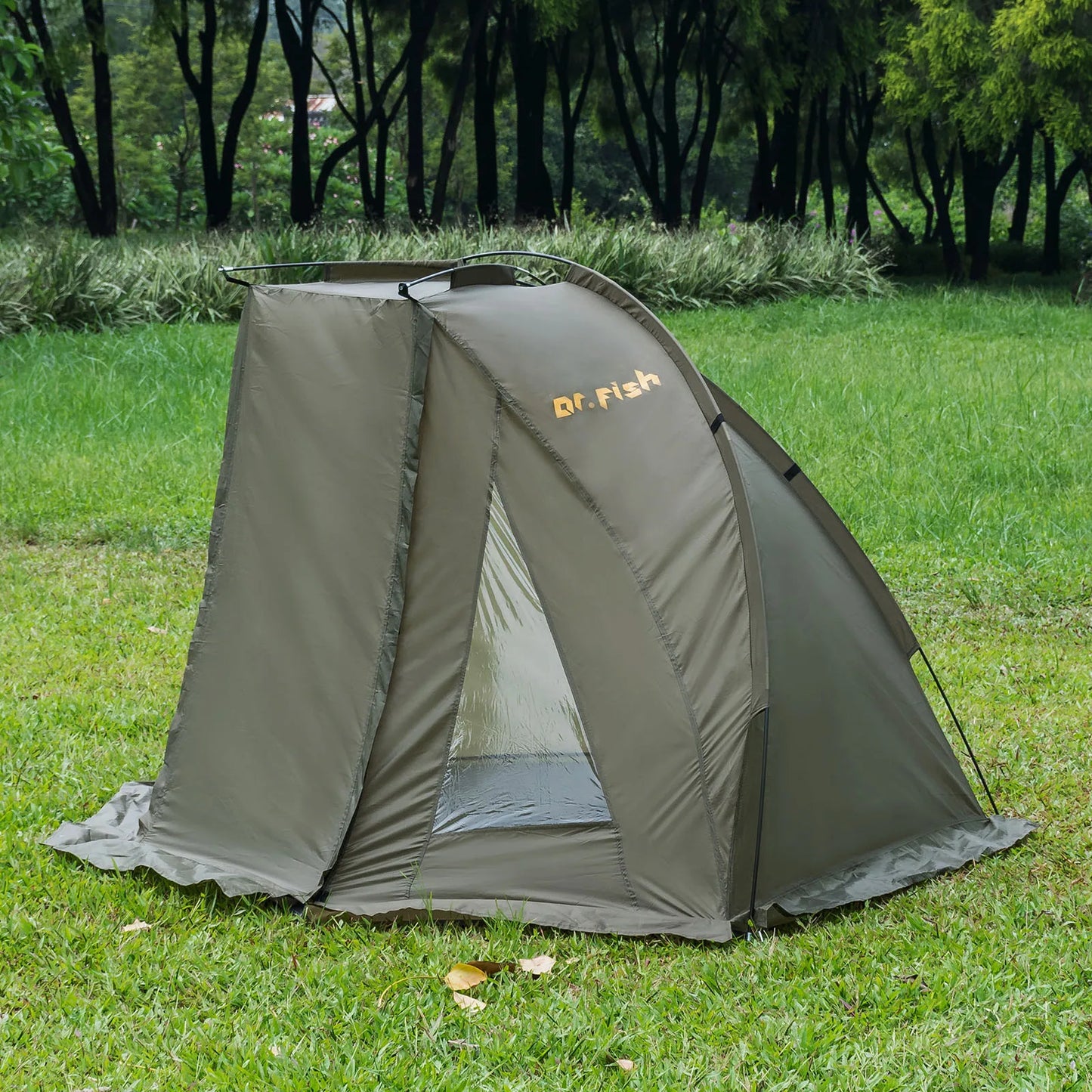 1-2 Person Carp Fishing Bivvy Shelter Tent for Outdoor Camping Hunting Travel Adventure Quick Erect Waterproof Rainproof Green