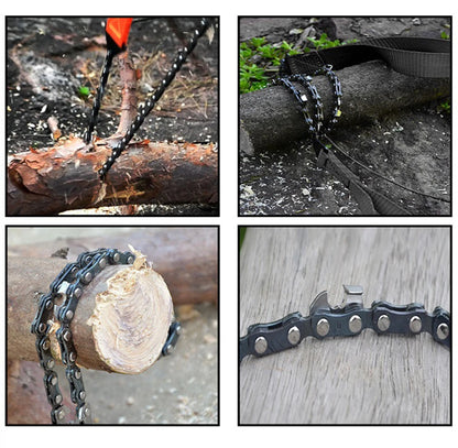 11/33 Tooth Portable Survival Chain Saw Chainsaws Emergency Camping Hiking Tool Pocket Hand Tool Pouch Outdoor Pocket Chain Saw