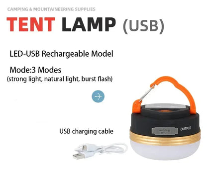 10W 1800MAH COB+LED Camping Lantern USB Rechargeable High Power Portable Tents Lamp Outdoor Hiking Night Fishing Hanging Lamp