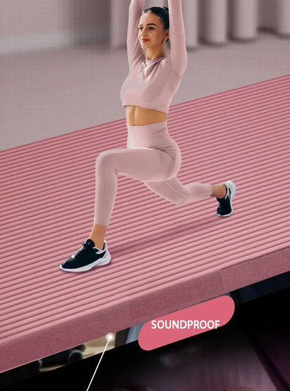 15mm Thick Yoga Mat Anti Slip Environmental Sports Fitness Mat NBR Comfortable Foam Yoga Mat for Family Exercise Yoga Pilates