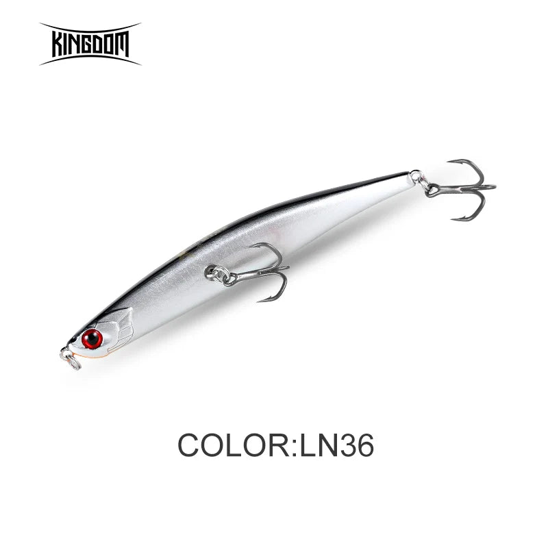Kingdom Topwater Floating Pencil Fishing Lures Jerkbaits 110mm/10g 86mm/6.5g Artificial Wobbles Hard Baits Fishing For Sea Bass