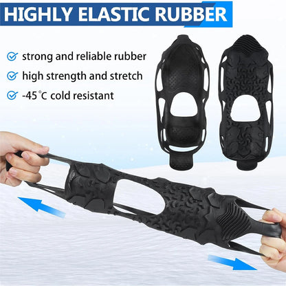 Spikeless Ice Cleats Anti-Slip Shoe Traction Grips Crampons Traction Aids Slick Wet Slippery Surface Indoor Outdoor Overshoes