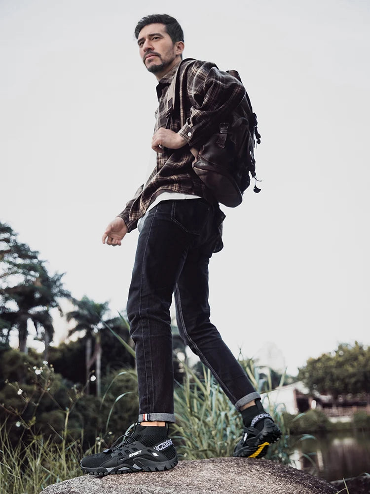 Men's and Women's Hiking Shoes, High Breathable Mesh Boots, Comfortable, Quick-drying, Hiking, Suitable For Travel And Leisure