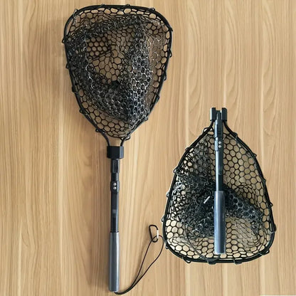 1pcs Portable 29.33in Length Folding Fishing Brail Net Lightweight Aluminum Alloy Frame Fishing Landing Scoop Net for Freshwater