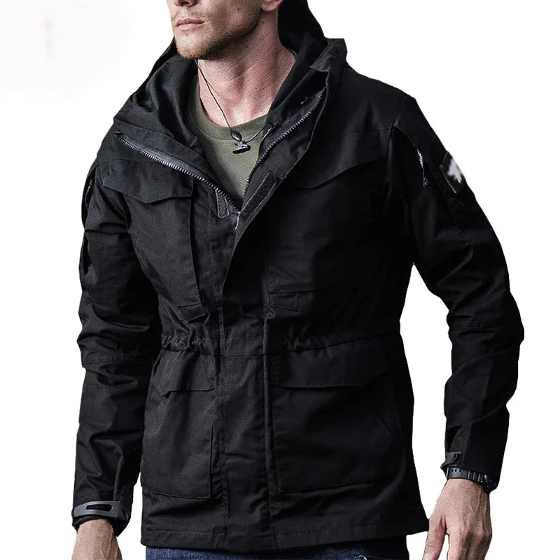 M65 UK Clothes Windproof Hunting Field Jackets Mens Winter/Autumn Waterproof Pilot Train Coat Hoodie Three Colors