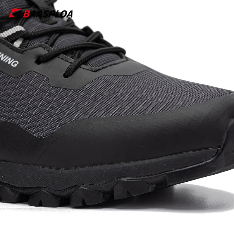 Baasploa New Man's Hiking Shoes Fashion Waterproof Male Outdoor Sneakers Comfortable Shoes Men Anti-Slip Wear-Resistant Footwear