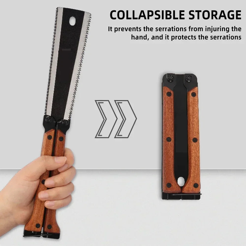 Double-Sided Folding Saw Gardening Pruning Saw Outdoor Camping Industrial Grade Anti Slip and Durable Manual Hardware Tool