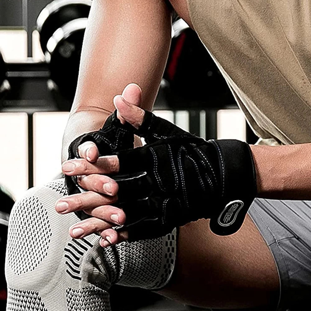 1 Pair Workout Gloves, Antislip Weight Lifting Gloves, Superior Grip & Palm Protection for Weightlifting, Fitness, Gym, Cycling