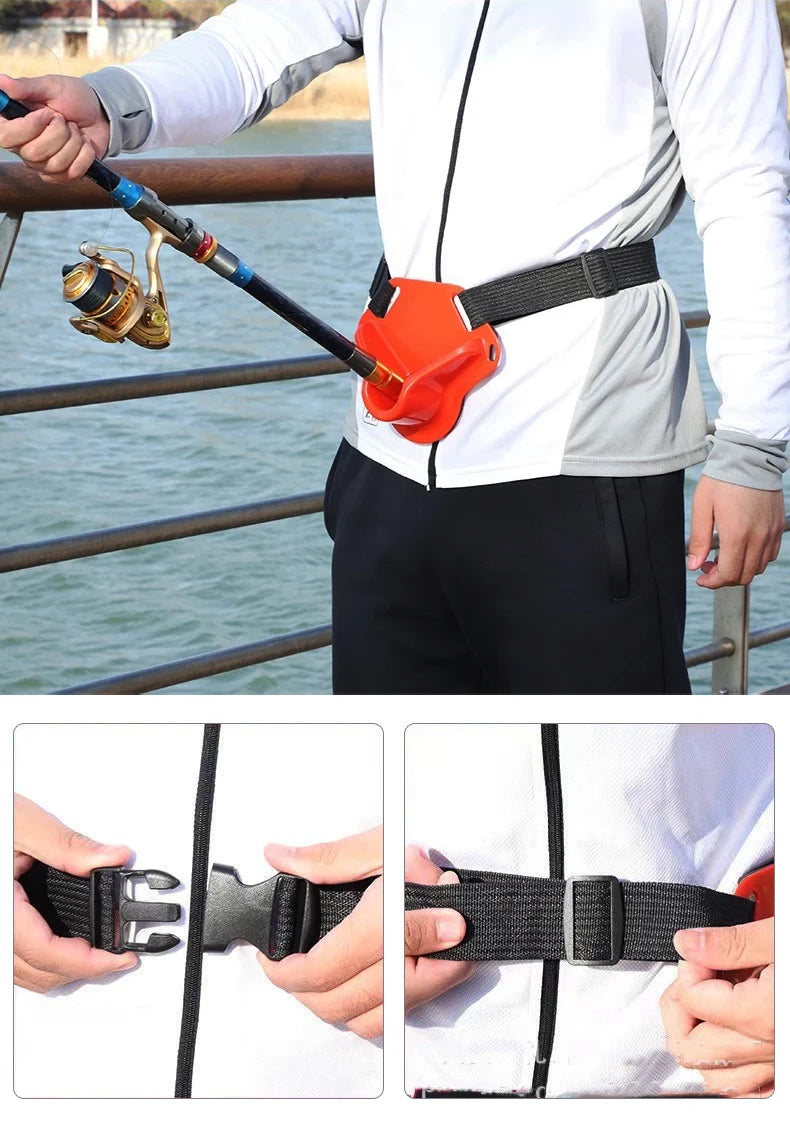 Shawto Multi-function Nylon Belt Rod Holder Portable Pole Inserter Fishing Rod Pesca Rack Quick Belt Holder Inserting Device