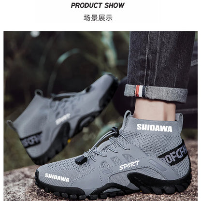 Shidawa Men Non-slip Fishing Shoes Outdoor Sports Breathable Hunting Boots Large Mesh Quick-drying Upstream Shoes Cycling Shoes
