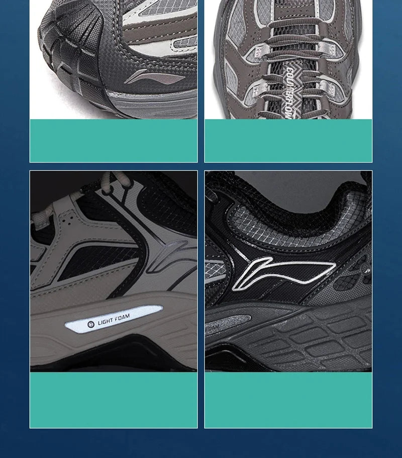 Li-Ning Unisex CLY SHADE Outdoor Hiking Shoes LIGHT FOAM Cushioning Soft Reflective LiNing Casual Sneakers AHTV033