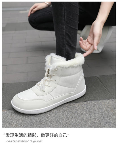 2024 women's barefoot snow boots warm snow boots outdoor hiking shoes winter fur ankle boots women's boot Barefoot Ankle Boots