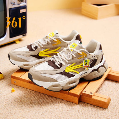 361 Degrees Men Casual Sports Shoes Summer Mesh Breathable Outdoor Comfortable Retro Light Thick-soled Male Sneakers 672436773