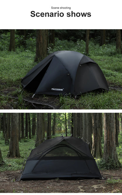 PACOONE Ultralight 20D Nylon Camping Tent Portable Backpacking Cycling Tent Waterproof Outdoor Hiking Travel Tent Beach Tent New