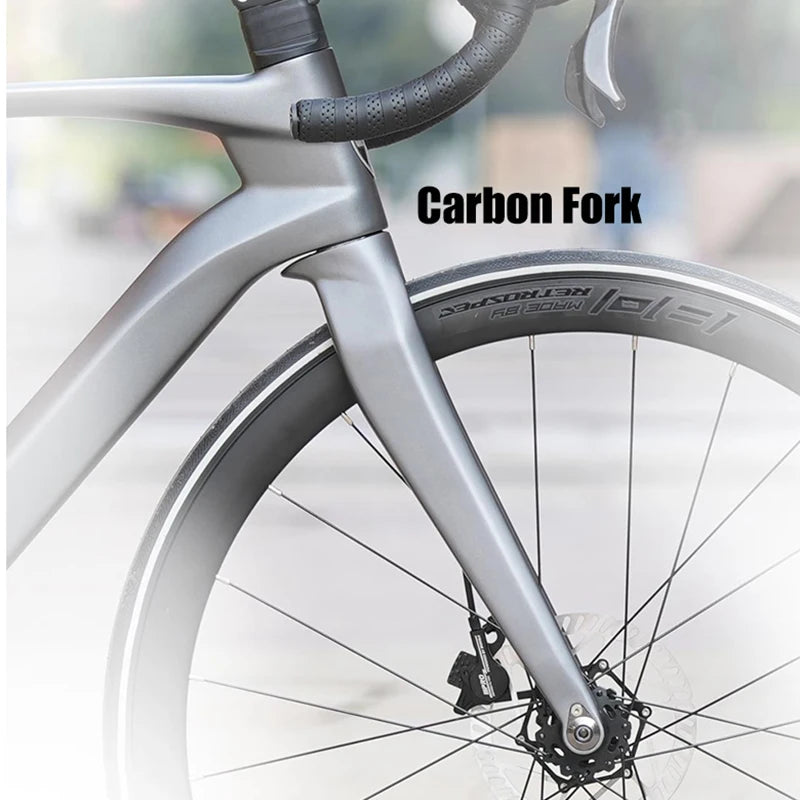 TWITTER CYCLONE Carbon Wheel Road Bike 2X12S SENSAH Derailleur Adult Men's Carbon Hydr Disc Bicycle With Inner-Cables Routing