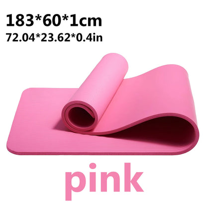 Yoga Mat Anti-skid Sports Fitness EVA Comfort Foam 10MM Thick Yoga Mat for Exercise Yoga and Pilates Gymnastics Mat