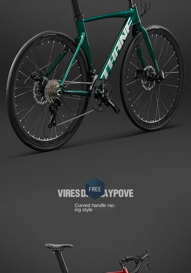 700C curved handle road bicycle 27 speed oil disc brake gravel bike ultralight aluminum alloy frame Road Racing bicicleta aldult