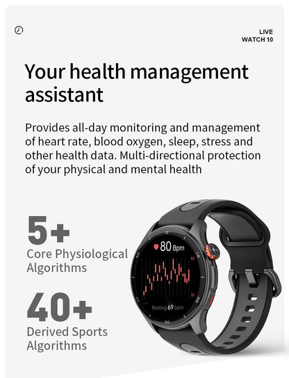 IGPSPORT LW10 Cycling Running Watch Sports GPS Location Route Navigation Calling Heart Rate Monitor AMOLED Screen Fitness Data