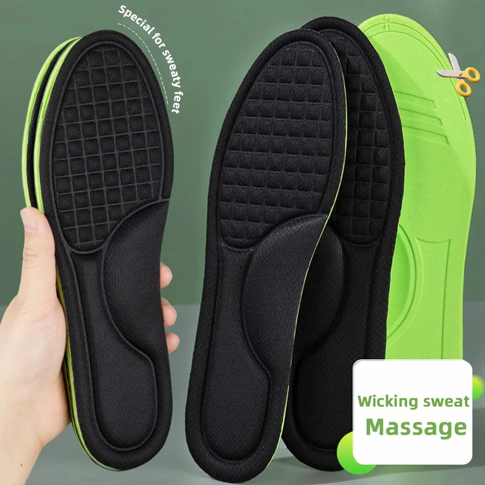 12/2pcs Soft Memory Foam Orthopedic Insoles Deodorizing Insole for Shoes Sports Absorbs Sweat Antibacterial Shoe Accessories