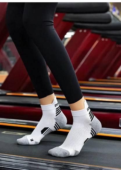 3 Pairs Marathon Running Socks Man Women Professional Sport Ankle Sock Fitness Thickened Cushioned Tube Low Cut Boat Short Socks