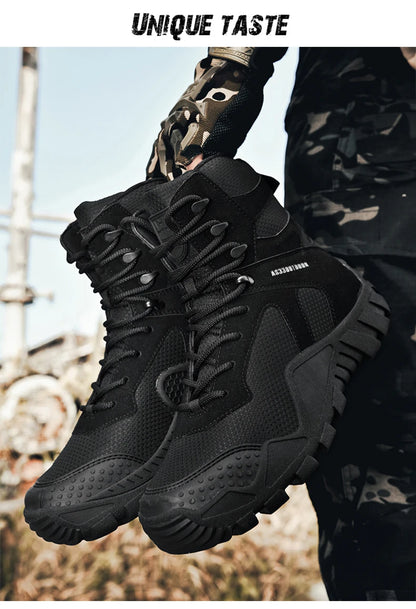 Men's waterproof hiking boots, lightweight outdoor work boots, stylish and durable hiking boots