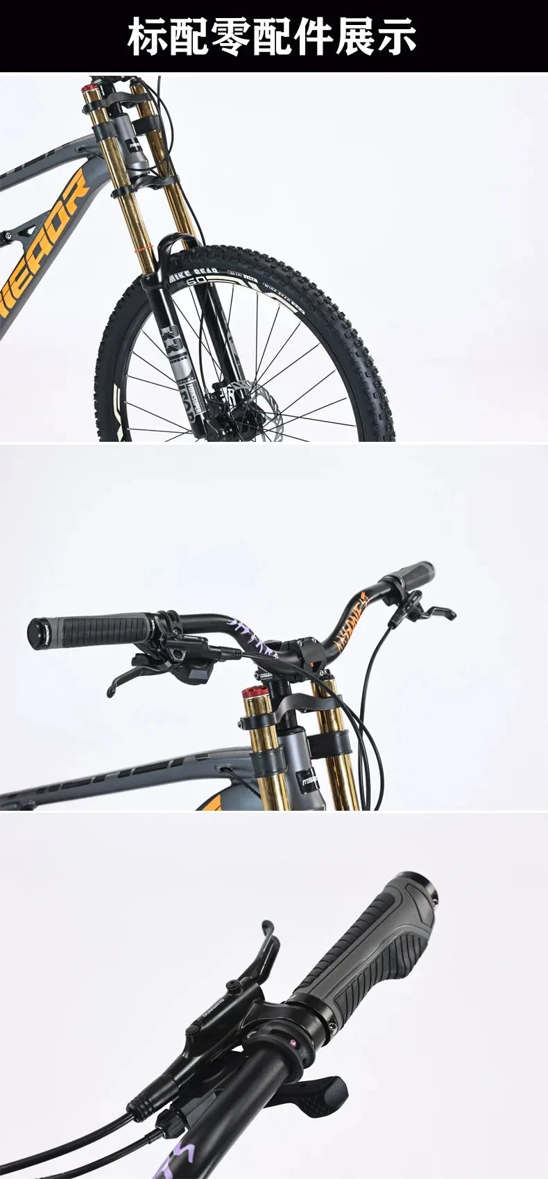 26 inch soft tail mountain bike  air pressure shock absorption outdoor bicycle 11-speed MTB oil brake downhill off-road racing