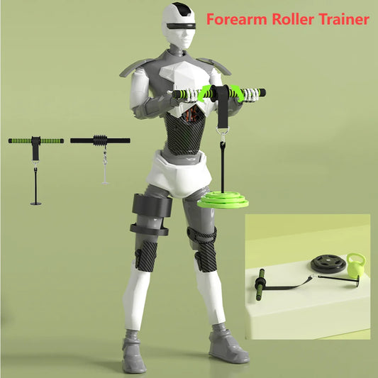 Wrist Trainer Pulldown Bar Thickened Sponge Grip Forearm Muscle Strength Workout Bar Bodybuilding Portable Fitness Equipment