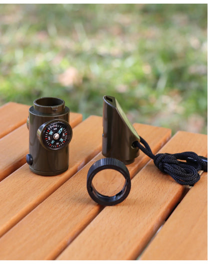 Multi-Function Survival Whistle with Compass & Thermometer, Lightweight for Camping, Hiking & Outdoor Adventures