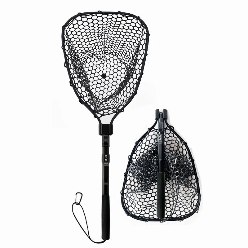 1pcs Portable 29.33in Length Folding Fishing Brail Net Lightweight Aluminum Alloy Frame Fishing Landing Scoop Net for Freshwater