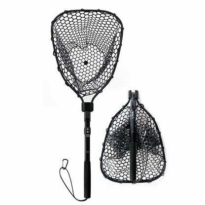 1pcs Portable 29.33in Length Folding Fishing Brail Net Lightweight Aluminum Alloy Frame Fishing Landing Scoop Net for Freshwater