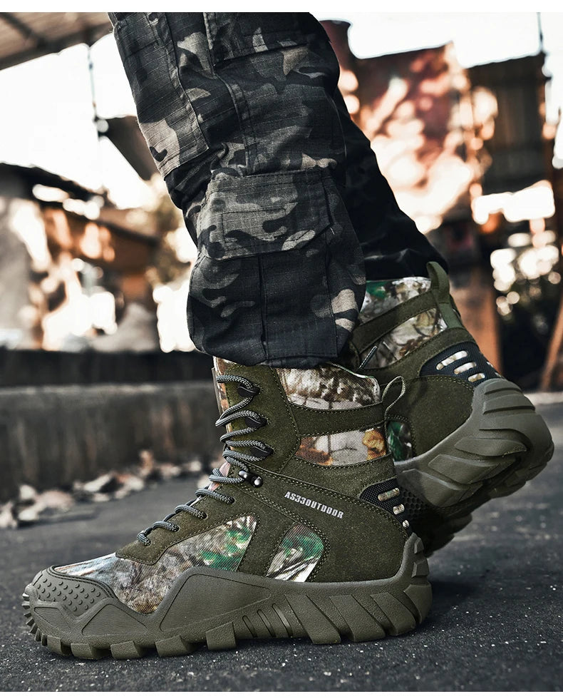 Men's waterproof hiking boots, lightweight outdoor work boots, stylish and durable hiking boots