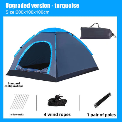 Fully automatic tent, outdoor manual setup, outdoor camping, thickened rain and sun protection, indoor warmth, beach park