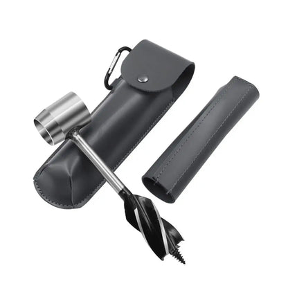 Multipurpose Wrench Auger Drill Bits Manual Hole Maker Protective Sleeve Wood Drill Core Punch Cr-V Hand Drill Tool Set Camping