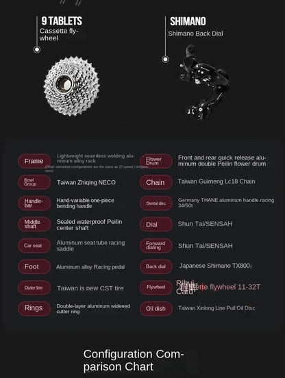 700C curved handle road bicycle 27 speed oil disc brake gravel bike ultralight aluminum alloy frame Road Racing bicicleta aldult