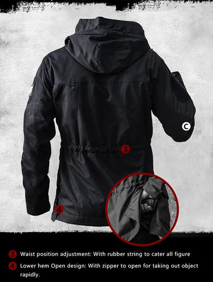 M65 UK Clothes Windproof Hunting Field Jackets Mens Winter/Autumn Waterproof Pilot Train Coat Hoodie Three Colors