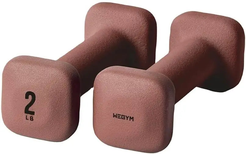 2LB Dumbbells, Anti-Slip, Anti-Roll, Thick Handles, Free Weights, Square Dumbbells for Secure Workouts at Home, Weightlifti
