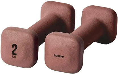2LB Dumbbells, Anti-Slip, Anti-Roll, Thick Handles, Free Weights, Square Dumbbells for Secure Workouts at Home, Weightlifti