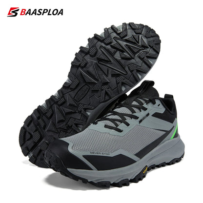 Bassploa Men Hiking Shoes New Fashion Lightweight Outdoor Sneakers Men Walking Shoes Comfort Non-Slip Wear Resistant Outdoor