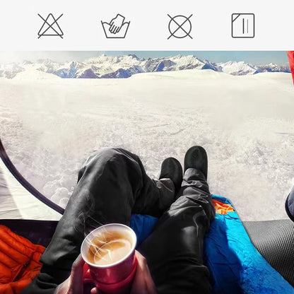 Winter Outdoors Shoe Covers White Duck Down Camping Slippers Warm Socks for Sleeping Bag Indoors Warm Boots Waterproof