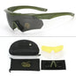 HD 3 Lens Tactical Cycling Goggles CS Airsoft Windproof Army Shooting Polarized GlassesMotorcycle Cycling Outdoor Sport