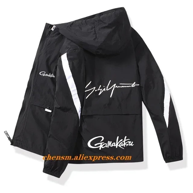 2024 Gamakatsu Fishing Clothing Hooded Fishing Wear Outdoor Sport Fishing Shirts Mens Breathable Running Clothes Fishing Jackets