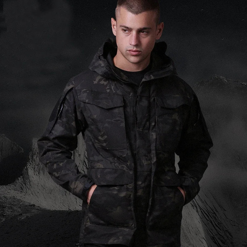 M65 UK Clothes Windproof Hunting Field Jackets Mens Winter/Autumn Waterproof Pilot Train Coat Hoodie Three Colors