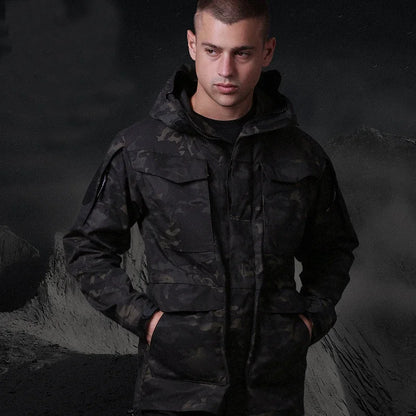 M65 UK Clothes Windproof Hunting Field Jackets Mens Winter/Autumn Waterproof Pilot Train Coat Hoodie Three Colors