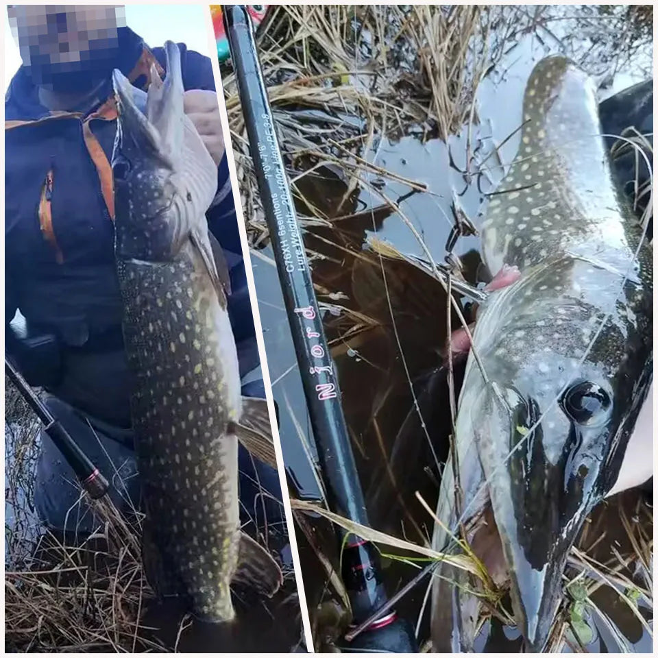 Travel Fishing rod For Big game 2.1m 2.28m SPinning Rod Casting Fishing Rod JerkBait Rod 5 Sections