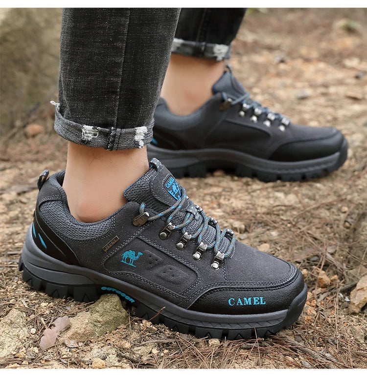 2025 Brand Black Hiking Shoes Men Outdoor Climbing Trekking Sneakers for Men Non-Slip Mountaineering Shoes Man Walking Sneaker