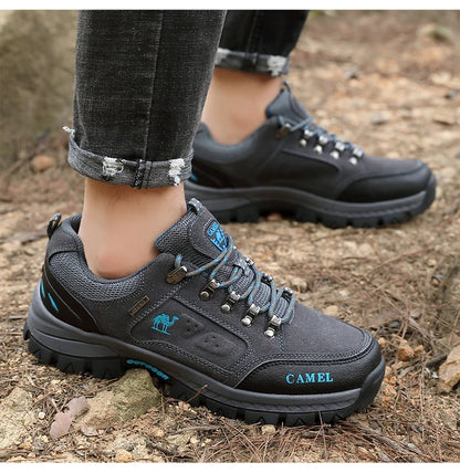 2025 Brand Black Hiking Shoes Men Outdoor Climbing Trekking Sneakers for Men Non-Slip Mountaineering Shoes Man Walking Sneaker