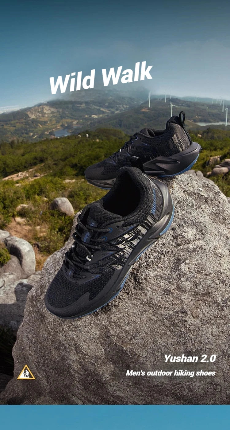 361 Degrees Yushan 2.0 Men Running Shoes New Leather Hiking Cushioning Light Breathable Outdoor Jogging Male Sneakers 672512234