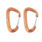 1/2Pcs Outdoor Multi-Function Climbing Hook Aluminum Alloy Camping Rock Climbing Safety D-Type Spring Hook Climbing Hook