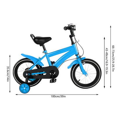 14 Inch Bike Boys Girls Children's Bicycle Student Child Bike for 2-11 Years Kids Bike White/Red/Blue/yellow