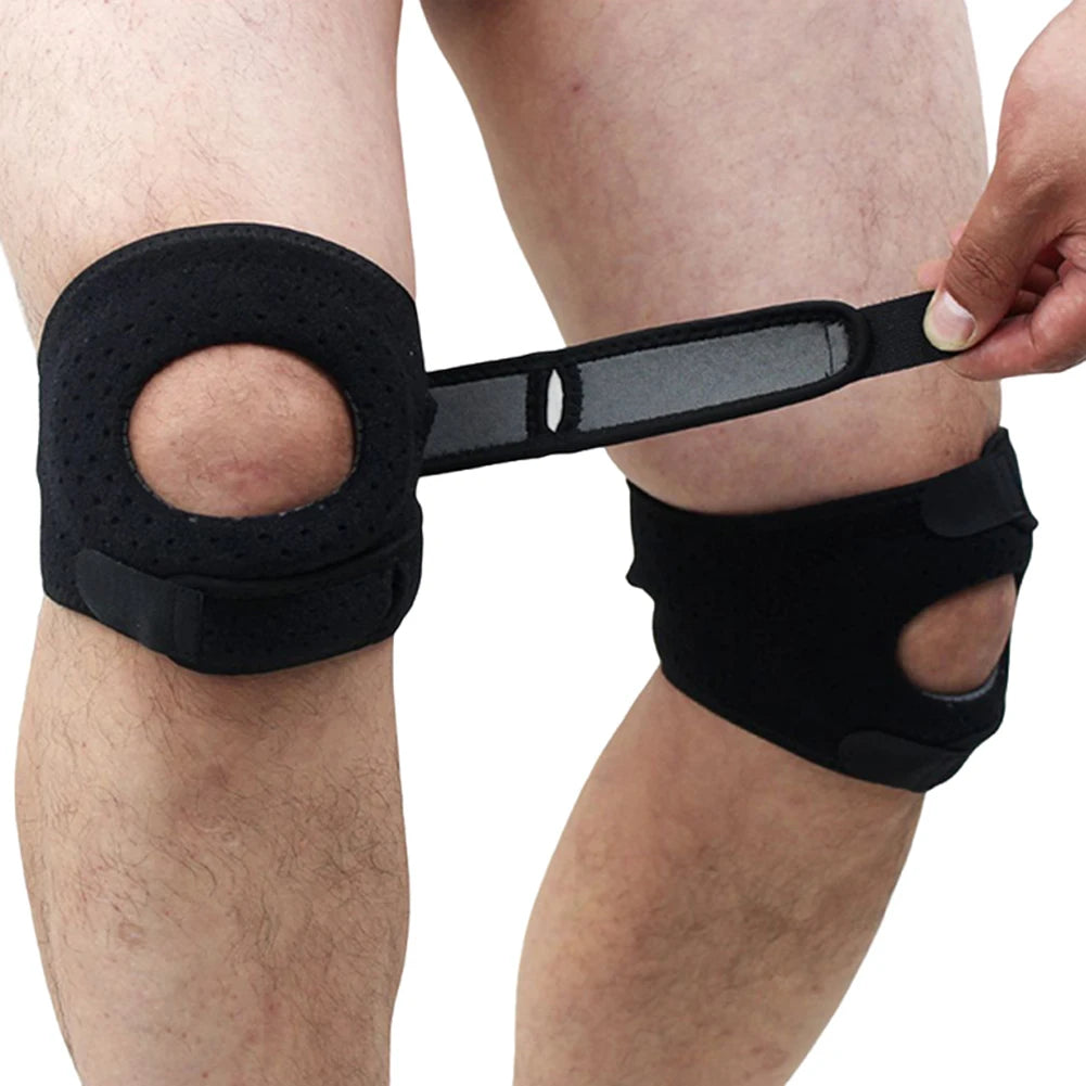 1/2Pcs Kneepad Stabilizer Fitness Knee Pads Adjustable Compression Knee Support Brace Open Patella Support Strap for Workout